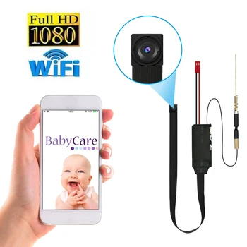 2PCS Mini Macchina Fotografica Senza Fili Modulo Fai Da Te Nanny Cam 1080p Wifi Cam Per 120 Grandangolo di Rilevazione di Movimento Allarme e Registrazione Supporto App Del Telefono