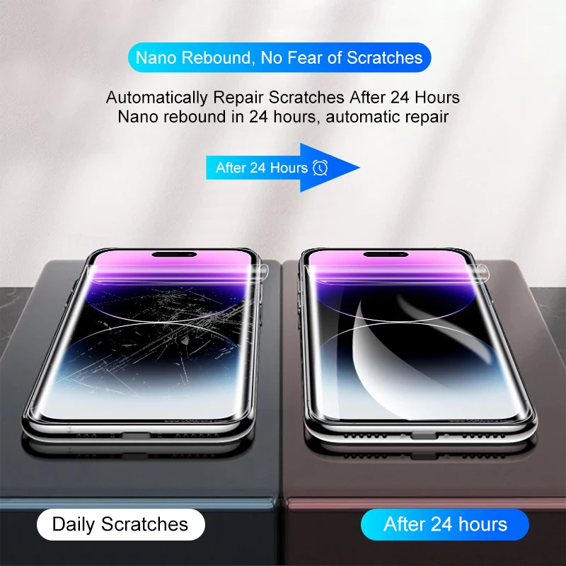 4Pcs Hydrogel Film Screen Protector For iphone 14 pro Gel