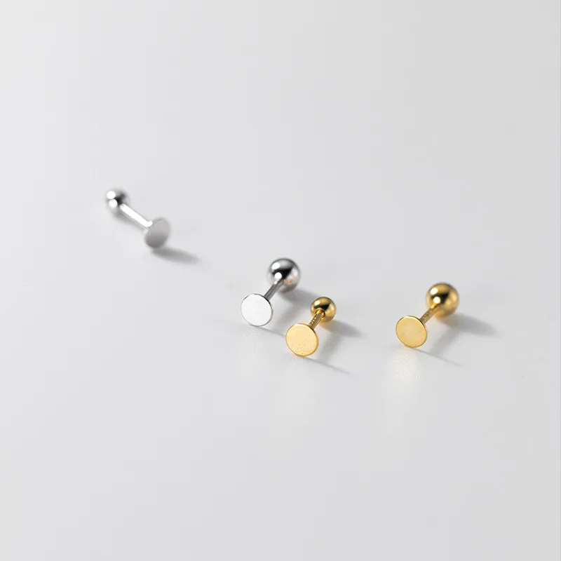 Orecchini con retro piatto in vero argento Sterling 925 con Orecchini con retro piatto in vero argento Sterling 925 con