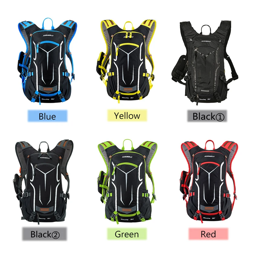 18L Cycling Backpack Rucksack Bicycle Bag with Rain Cover Breathable Riding Camping Hydration Bike Backpack Hiking Cross Bag