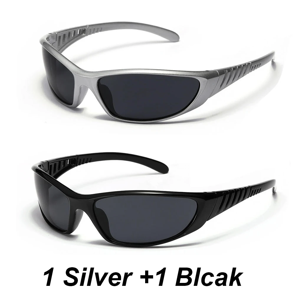 Futuristic Silver Hollow Sunglasses - Trendy Unisex Fashion Accessory