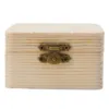 Wooden Storage Box Plain Wood With Lid Multifunction Square Hinged Crafts Gifts Boxes For Home Supply Storages Decoration 6