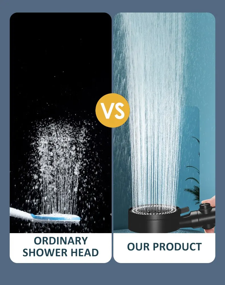 Shower Nozzle Indoor Multifunctional Five-Speed Pressurised Handheld Large Outflow Frosted Lotus Hose Household Sets