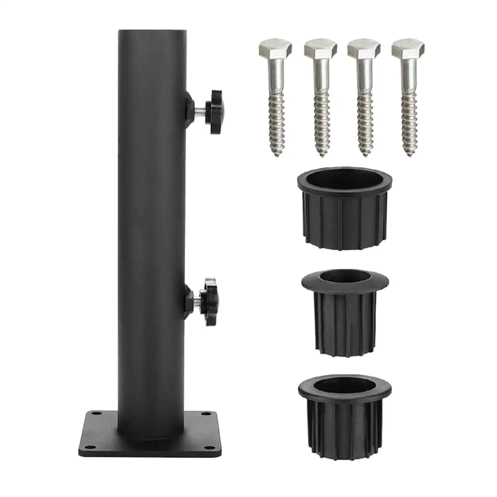 Umbrella Stand Outdoor Umbrella Base Stand Rustproof Fits 32mm/38mm/ 48mm Pole Weather Resistant Parasol Umbrella Mount Parts for Outdoor Patio