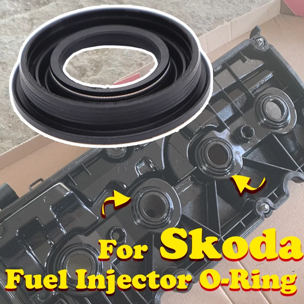 Fuel Diesel Injector Seal Ring Valve Gaskets Holder Cover For Skoda Fabia 5J Kodiaq NS Octavia 1Z Rapid NH Roomster Superb Yeti rubber o rings rubber gasket aluminum gasket kits solenoid valve filter gasket