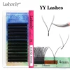 Lashonly New YY Shape Eyelashes Extension Two Tips Faux Mink Hand Woven Premium Soft Light Natural Mesh Net Cross Lash 1