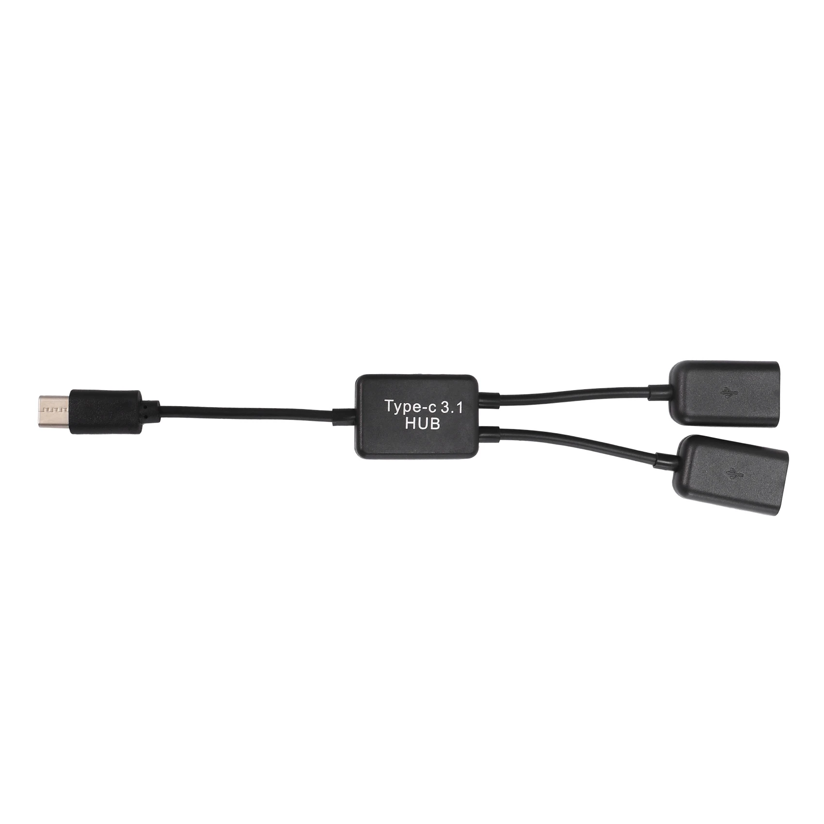 A02R 유형 C OTG USB 남성 - 듀얼 2.0 여성 OTG 충전 2 포트 허브 케이블 Y 분배기