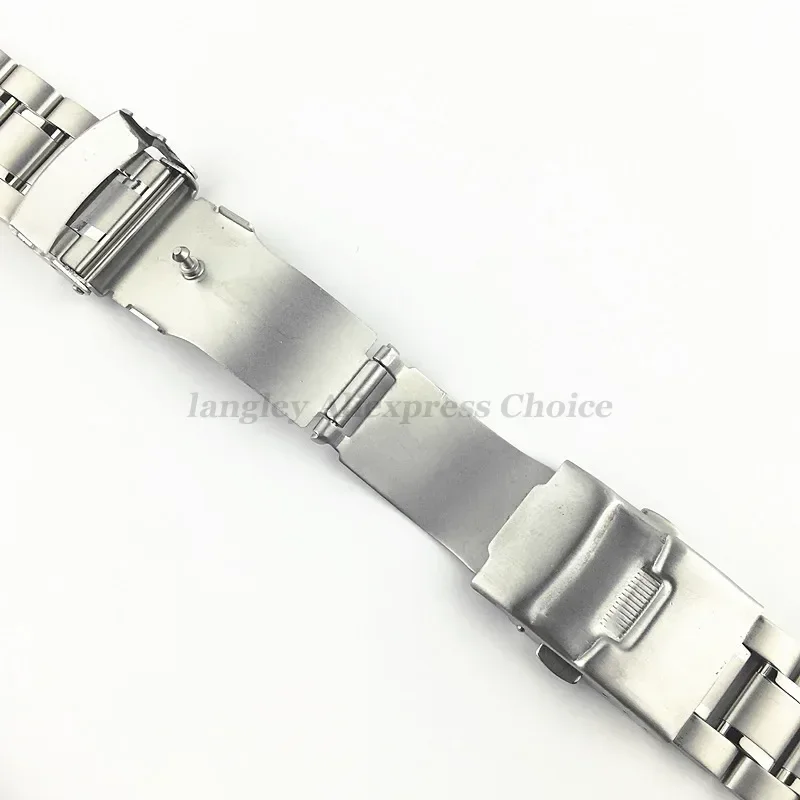 Stainless Steel Solid Watch Strap with Folding Buckle - Universal Replacement Bracelet