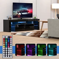 71IN LED TV Stand for 75/70/65 inch TV Modern Black Stand for Living Room with Storage Drawers High Gloss TV Cabinet 2