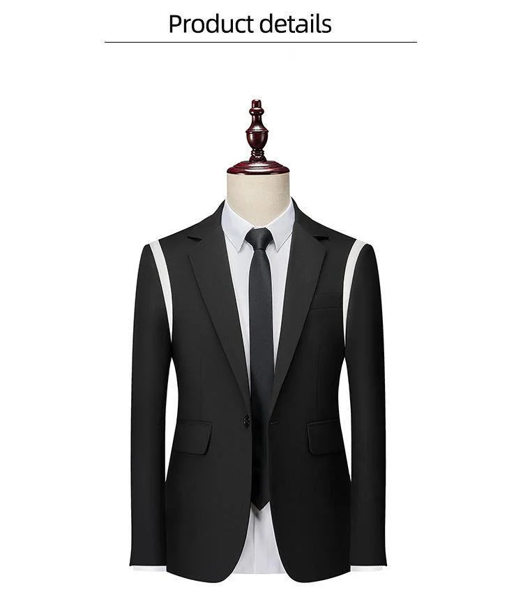 New Men's Casual Business Coat Fashion Single Top Loose Suit Jacket_voghion.com