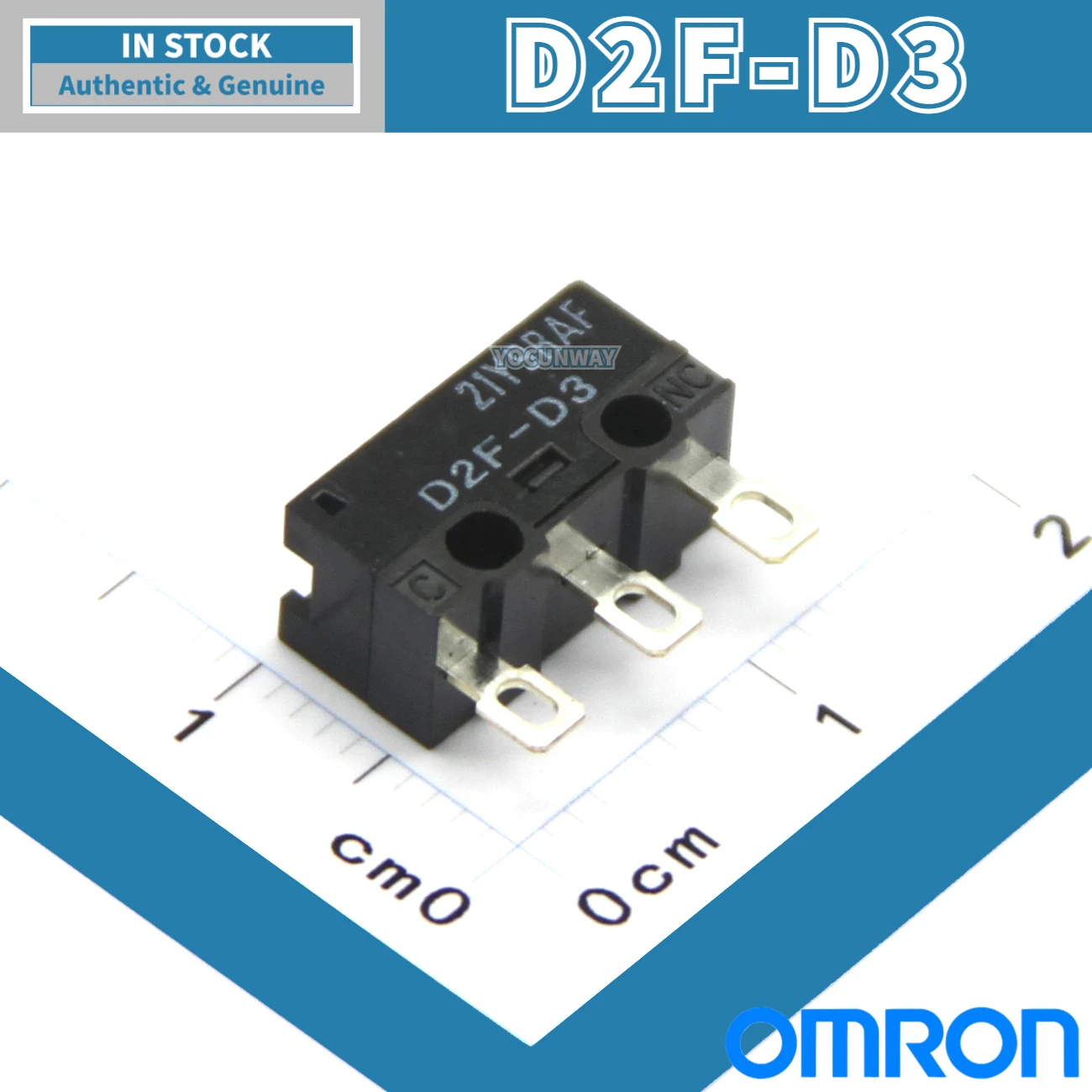 10 Pz-100 Pz D2F-D3 Nuovo Microinterruttore Originale Omron Grey Dot Finecorsa Pulsante Mouse Riparazione All'Ingrosso