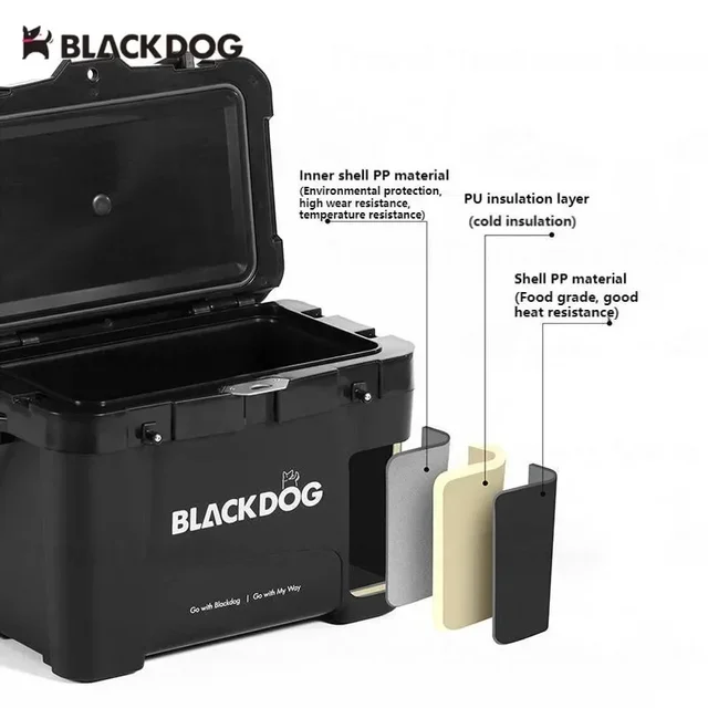 BLACKDOG 대형 공간 캠핑 PP 단열 박스: 야외 음식 보관의 혁신