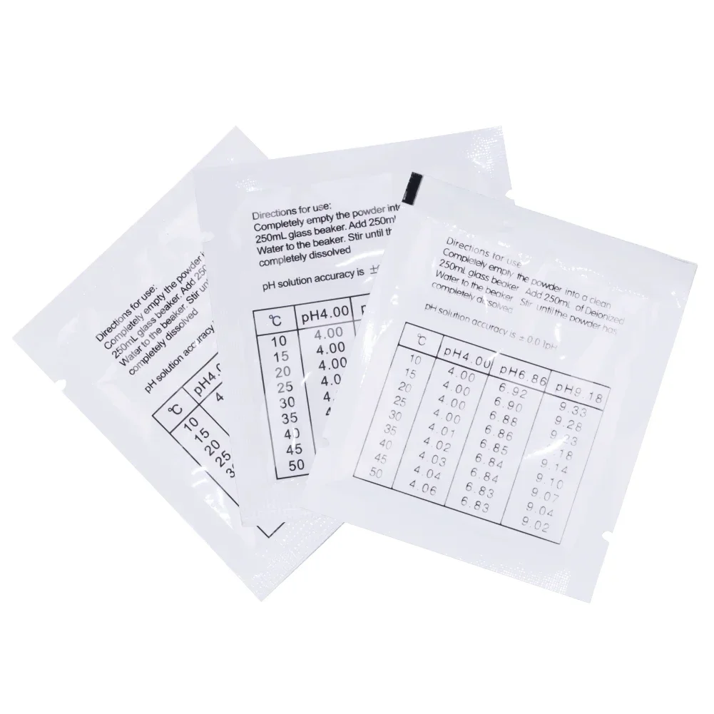 5/15/25PCS pH Meter Calibration er Powder ph4.00/4.01/6.86/7.00/9.18 /10.01 ORP Correction Solution for Aquarium ph meter calibration powder ph calibration solution ph calibration powder