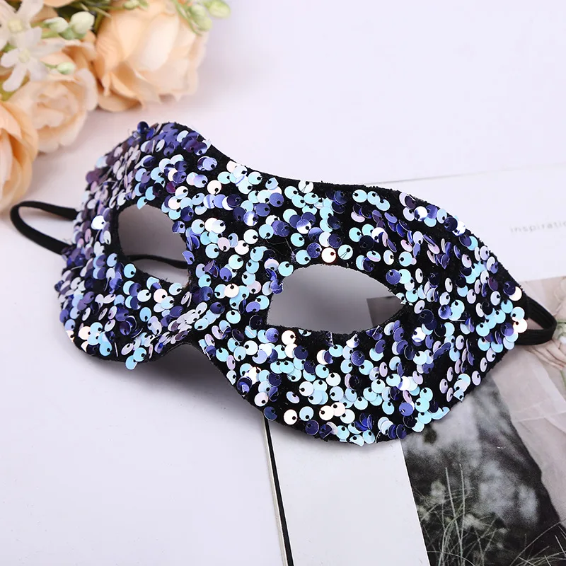 

1 Pcs Sequin Gradient Glitter Makeup Mask Durable Design Facial Mask Plastic Holiday Lace Mask Prom Mask Venetian Party Mask