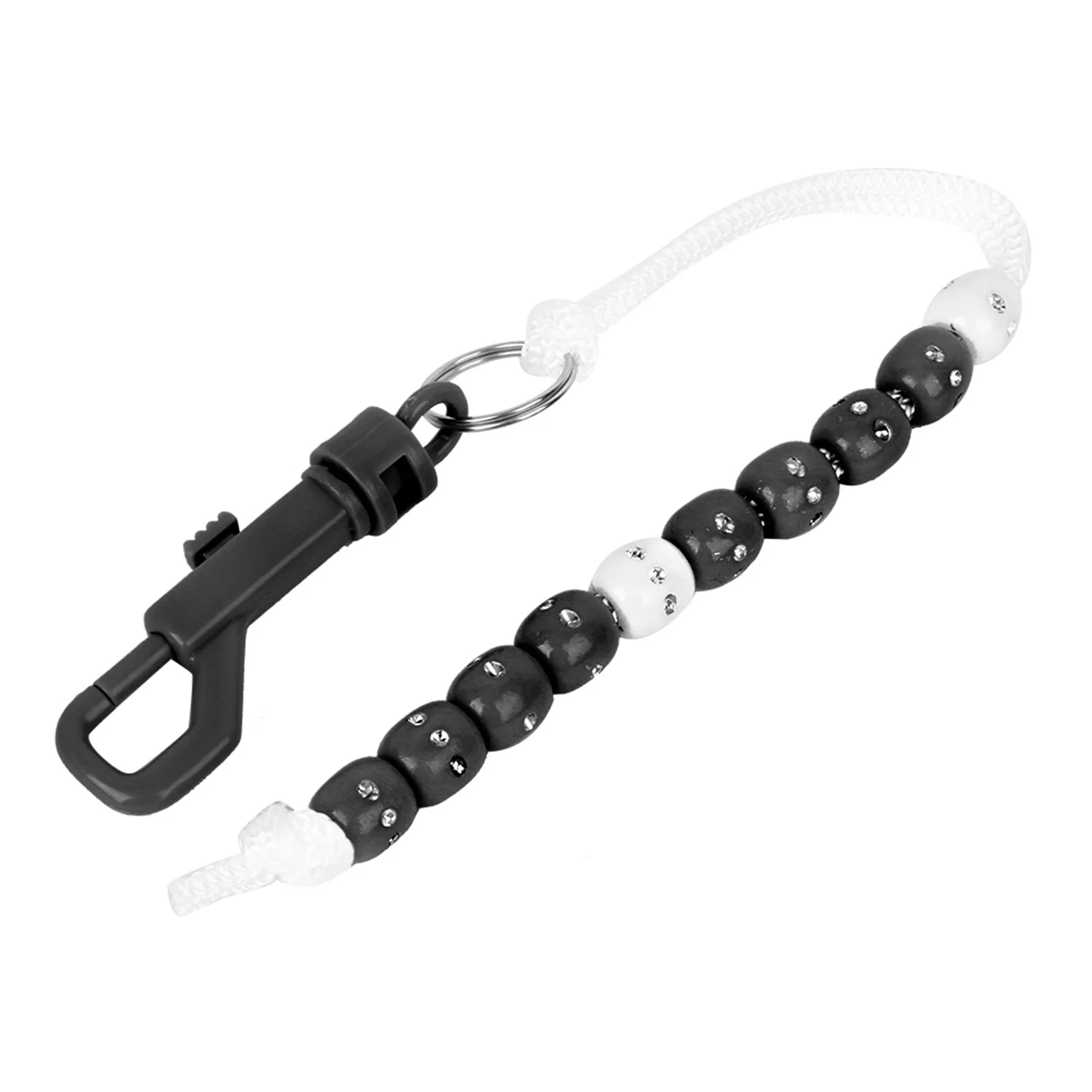 Golf Bead Chain Score Counter Nylon with Artificial Shining Stone Golf Supplies Black Pink Supplies