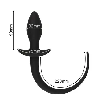 Silicone Dog Tail Sex Toys Anal Plug Tail Butt Plug for Women Men Vibrator Slave Games SM Erotic Toy G-spot Massage Sex Products 2