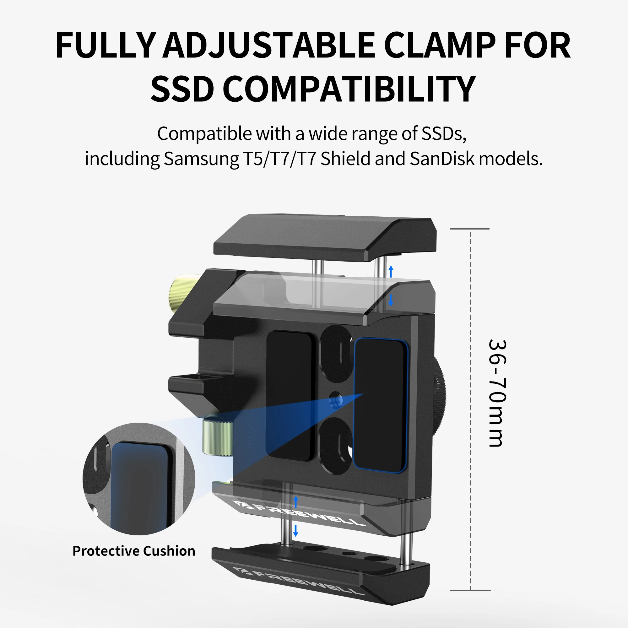 Freewell SSD Mount and Arca Swiss Quick Release Plate for Smartphone Genius Rig