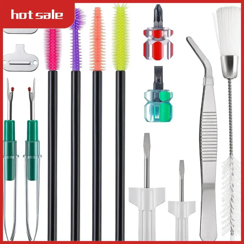14 Pieces Sewing Machine Cleaning Kit, Screwdriver, Seam Rippers, Silicone Brush For Repair And Cleaning Machine Sewing