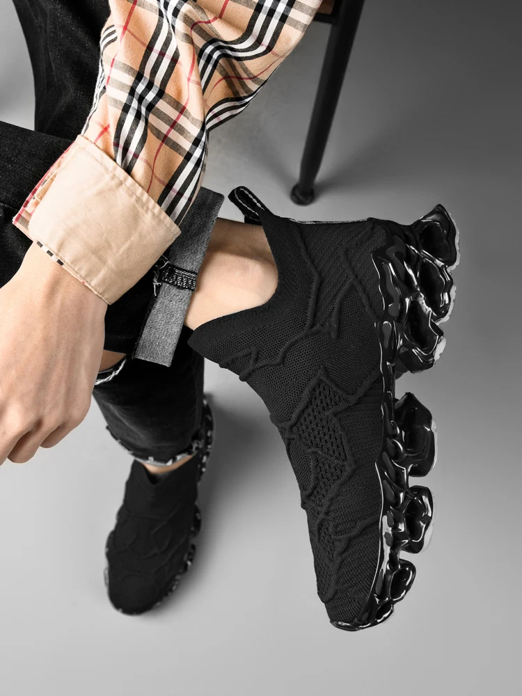 أحذية ركض فاخرة جيدة التهوية للرجال ، أحذية رياضية كاجوال للرجال ، مدرب تنس ، أحذية بدون كعب على الموضة للسباق