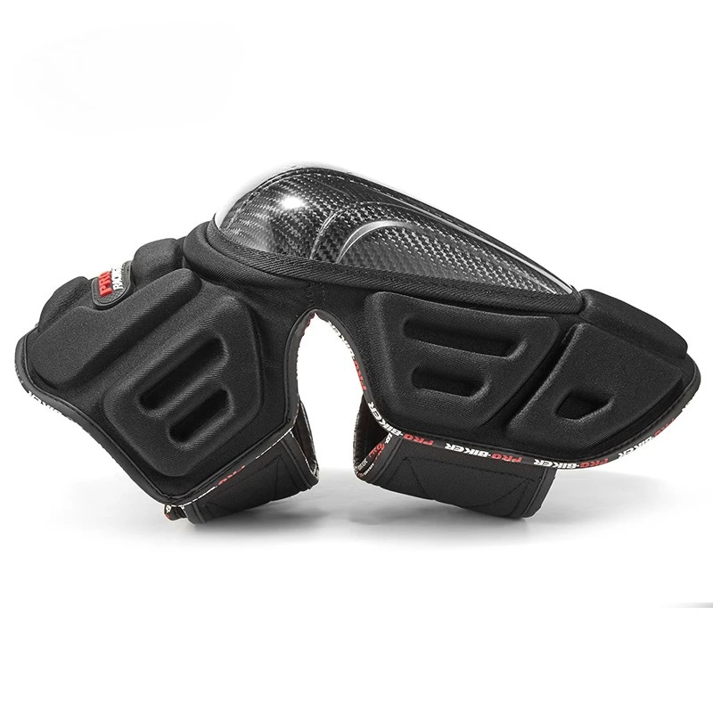 오토바이 무릎 보호대 탄소 섬유 레이싱 오프로드 자전거 무릎 보호대 따뜻한 겨울 보호 오토바이 보호 장비
