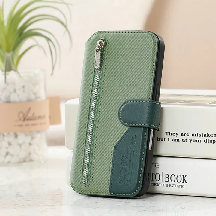 Premium 2-in-1 Zipper Wallet Leather Flip Case