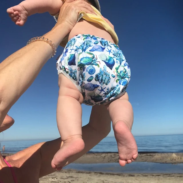 U PICK ALVABABY Swim Nappy Fashion Design Reusable Swim Diaper for Baby Under 1 year Old - Image 5