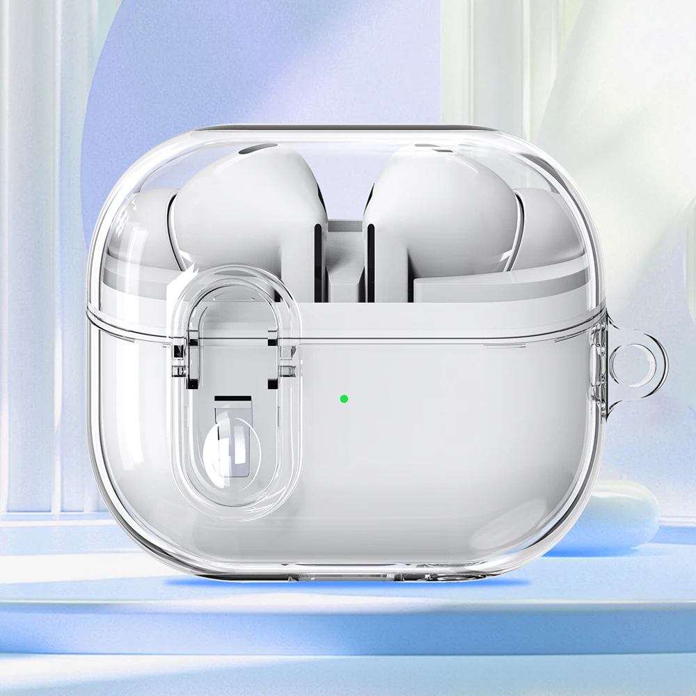 Transparent Secure Lock Earphone Cover with Hook