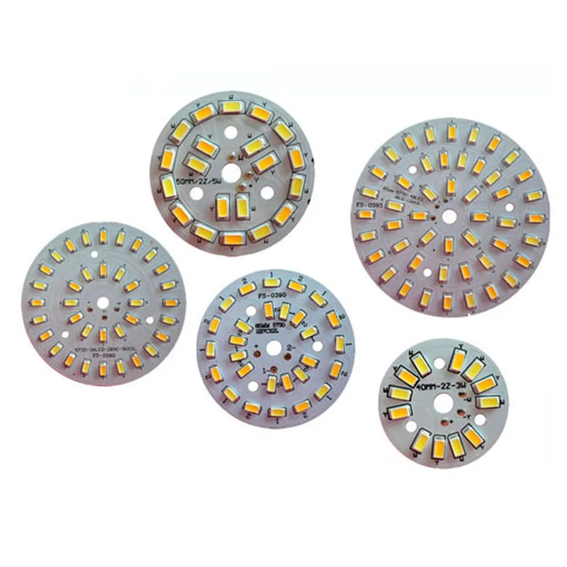 10X Double Color WW 3000K And CW 6000K LED Panel Plate Round PCB LED PCB With SMD5730 Chip For LED Downlight LED Ceiling light