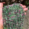 A++ Natural Ruby Zoisite Epidote 4.2mm Faceted Beads for Jewelry Making Bracelet Necklace Charms Beads DIY Accessories Wholesale 5