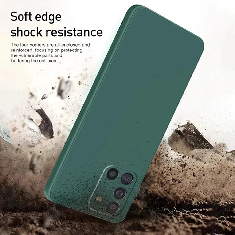 Premium Liquid Silicone Shockproof Phone Case with Quadrate Design