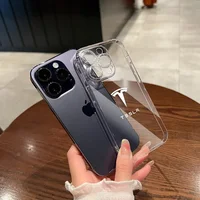 For Tesla model 3 model X Y style Roadster Fashion Clear Cover Phone Case For iPhone 13 Pro 13 Mini 11 12 Max Xr X Xs 7 8 Plus 2
