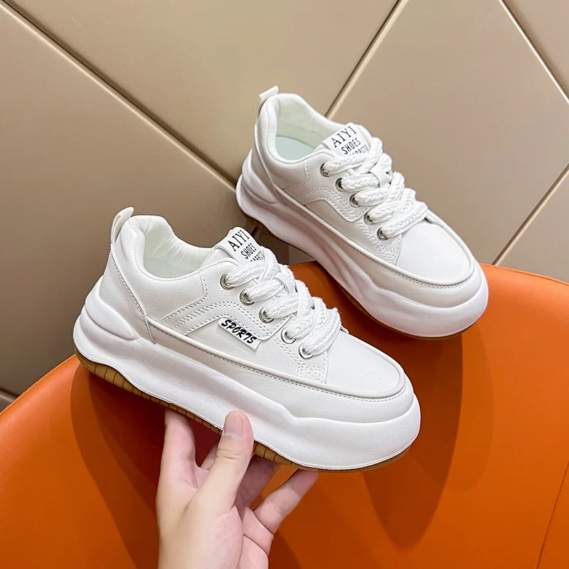 2022 New Shoes Women's Shoes On Offer With Free Shipping Pu  Platform Round Toe Pu Adult Casual Flats Platform Shoes