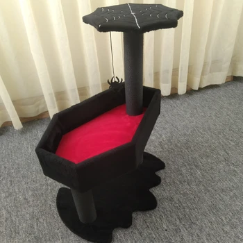 Cat Tree With Coffin Bed & Spooky Toys 2