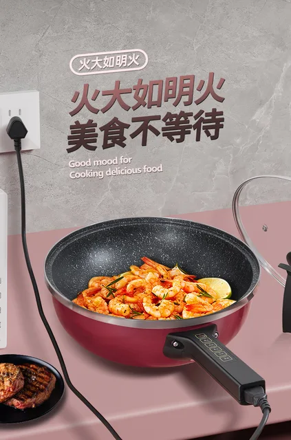 5L Electric Frying Pan Non Stick Pot Integrated Household Multi-functional Extra  Large Frying And Cooking Pot - AliExpress