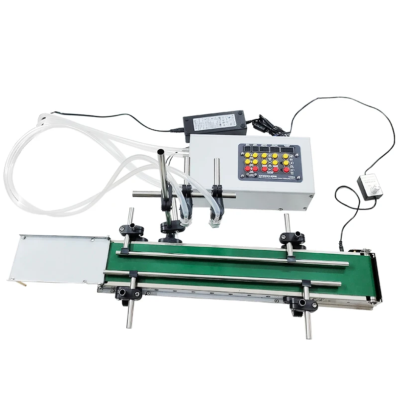 

Машина для розлива с двойной головкой полностью автоматический наполнитель с конвейерной лентой сборная линия дозирования жидкости интеллектуальная индукция