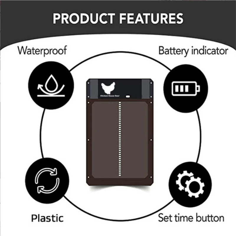 Autotic Chicen Cop Dor New Second-generation Home Automatic Light-sensitive Chicken Coop Door Small Chicken Coop Pet Door