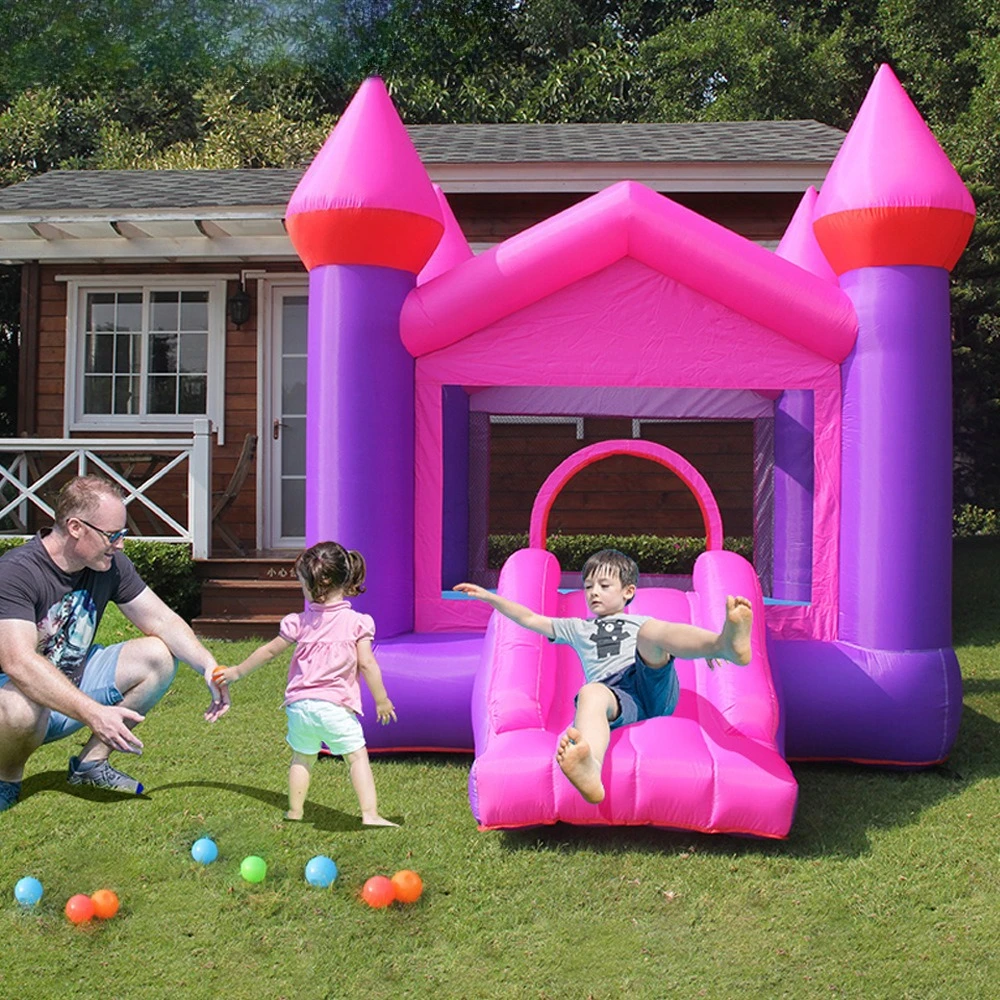 Small inflatable castle household inflatable slide children's ...