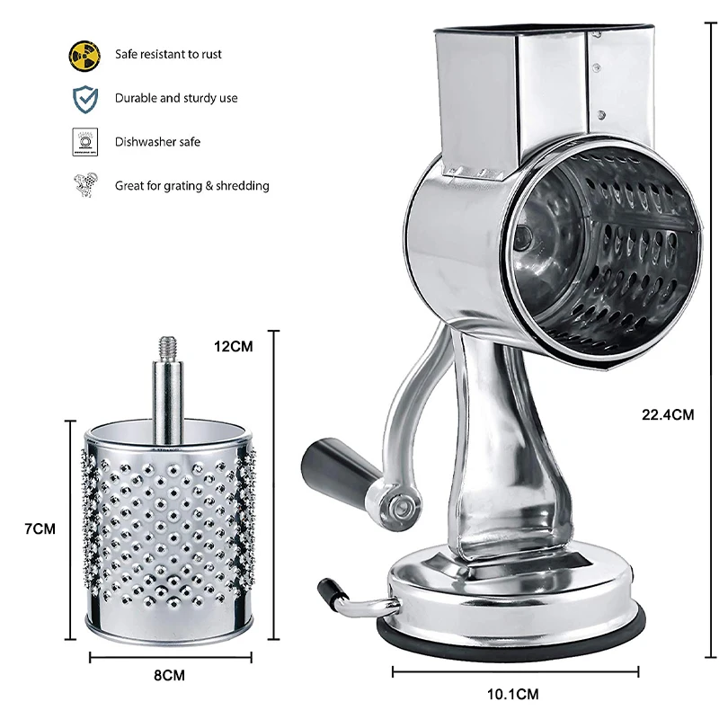 5 in One multi nut grinder with 5 blades for nuts grinding slicing and grating stainless steel