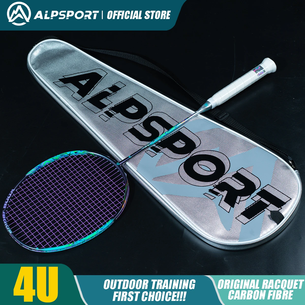 ALP SPIDER 800X 3D 4U Super Light Full Carbon Badminton Racket Max