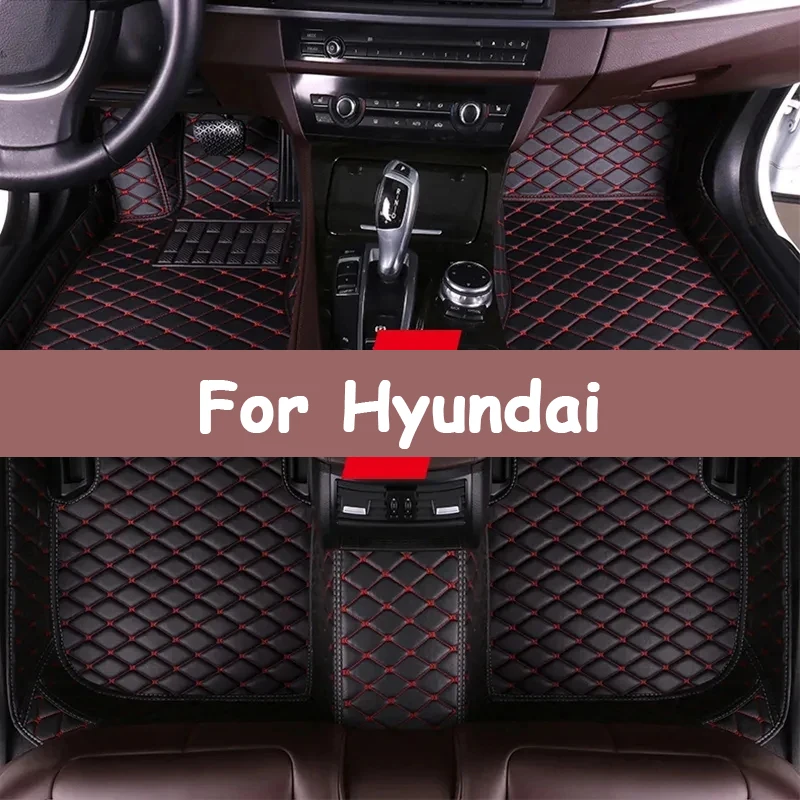 

Из искусственной кожи индивидуальные автомобильные коврики для Hyundai Ix35 2018-2023 Elantra 2018-2023 Veloster, аксессуары для интерьера