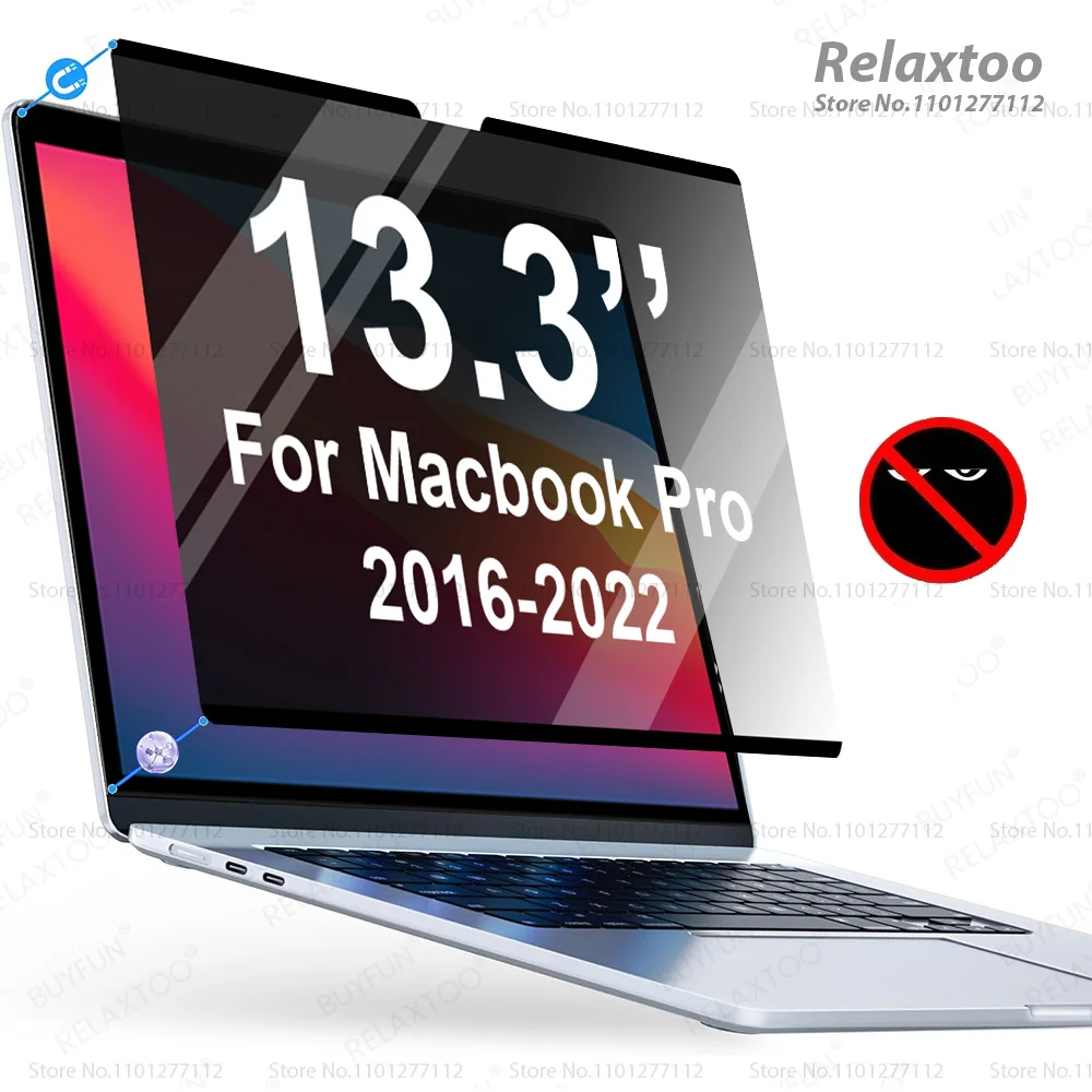 Магнитная защита экрана для Macbook Pro 13 M1 M2 13,3 дюйма A1708/A1706/A1989/A2159/A2289/A2251/A2338, антишпионский фильтр