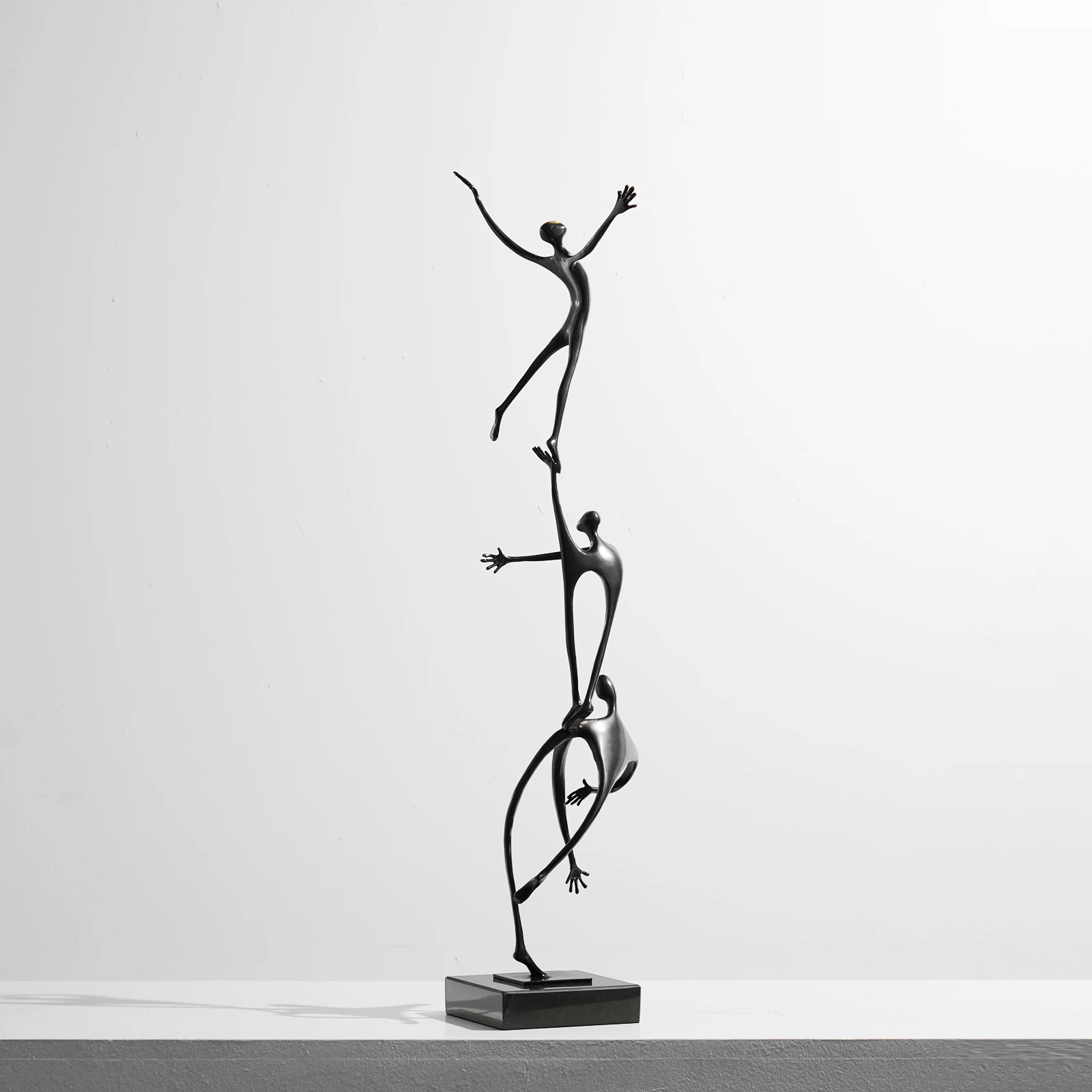 69cm Modern Metal Crafts Figure Gymnastics Sculpture Ornaments Home