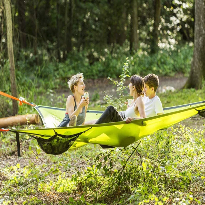 

Z40 Outdoor Camping Portable Triangle Hammock 4Mx4Mx4M Multi Person Aerial Mat Convenient Sleep Hammock Portable Hanging Bed
