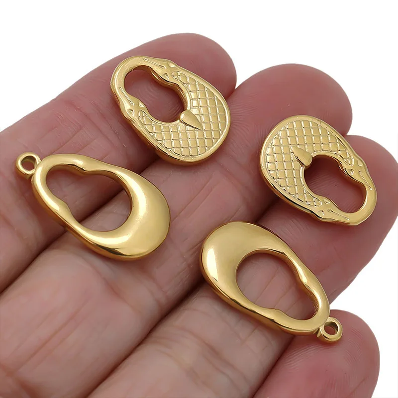 

5pcs Handmamde Stainless Steel Pendant Base Irregular Hollow Pendatn Charms for Diy Necklace Earrings Jewelry Making Supplies