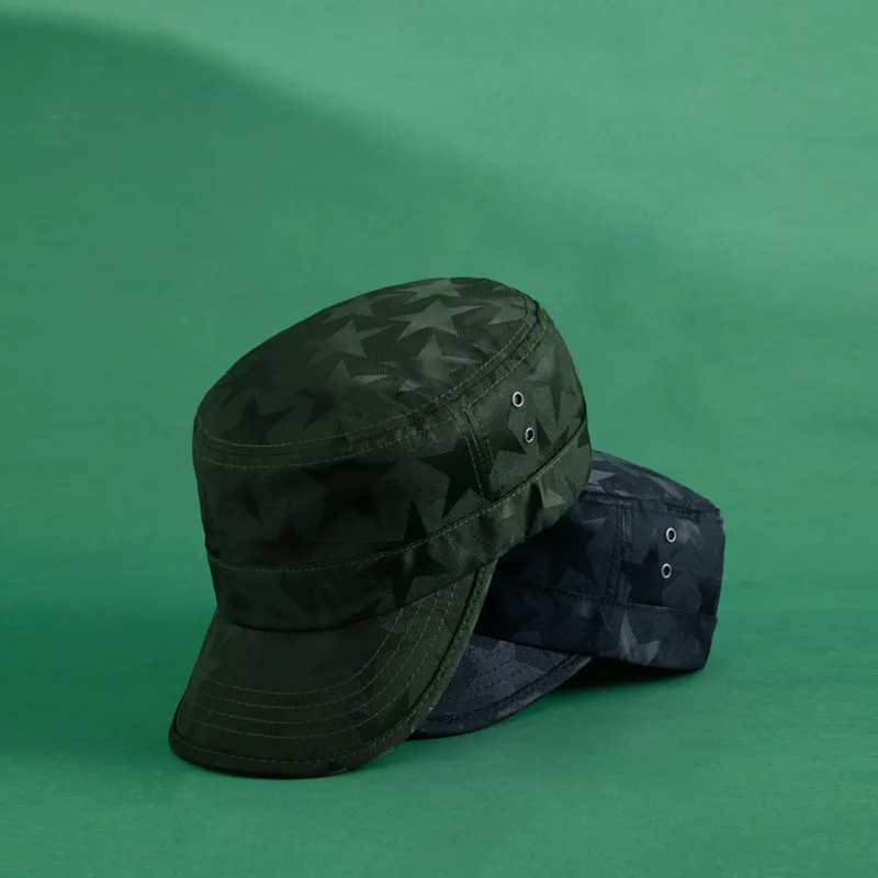 Branded Men Military Cap Summer Autumn Casual Cadet Hat Flat Top Caps Female Vintage Army Hats Bone Man Cap Adjustable56-59