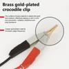 LCR SMD Test Clip Alligator Clamp 10mm Kelvin Copper Gold Plate Clip Battery Test For M6013/M4070/MESR-100/MLC500 Inductor 6