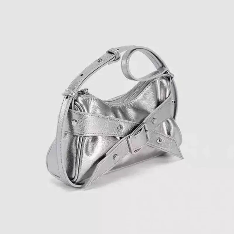 JIAERDI Harajuku Studded Tote Bag Women Cross Leather Buckle Shoulder Bag Ladies Fashion Premium Commuter Crossbody Bag 2025 New