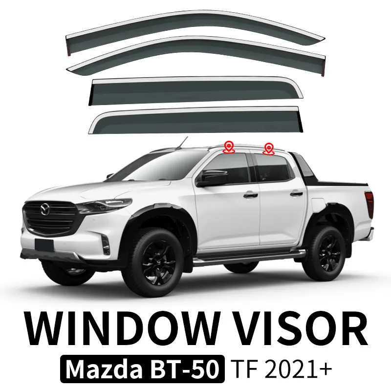 

For MAZDA BT-50 Window visor Weather Shield Side Window Deflector Car windshield weather shield Car accessories