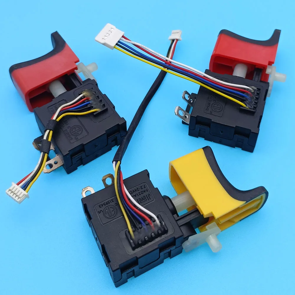 1pcs FA021A-69 스위치 5선 DC7.2-24V 20A 25A 전동 드릴 트리거 스위치 전동 공구 속도 제어 스위치 연결 어댑터