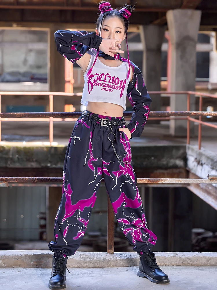 Costume de danse jazz pour filles, pantalons courts en Y, tenues de  performance K-pop hip-hop, vêtements de scène roses, vêtements pour  enfants, BLpayée ity 95, 2022 - AliExpress